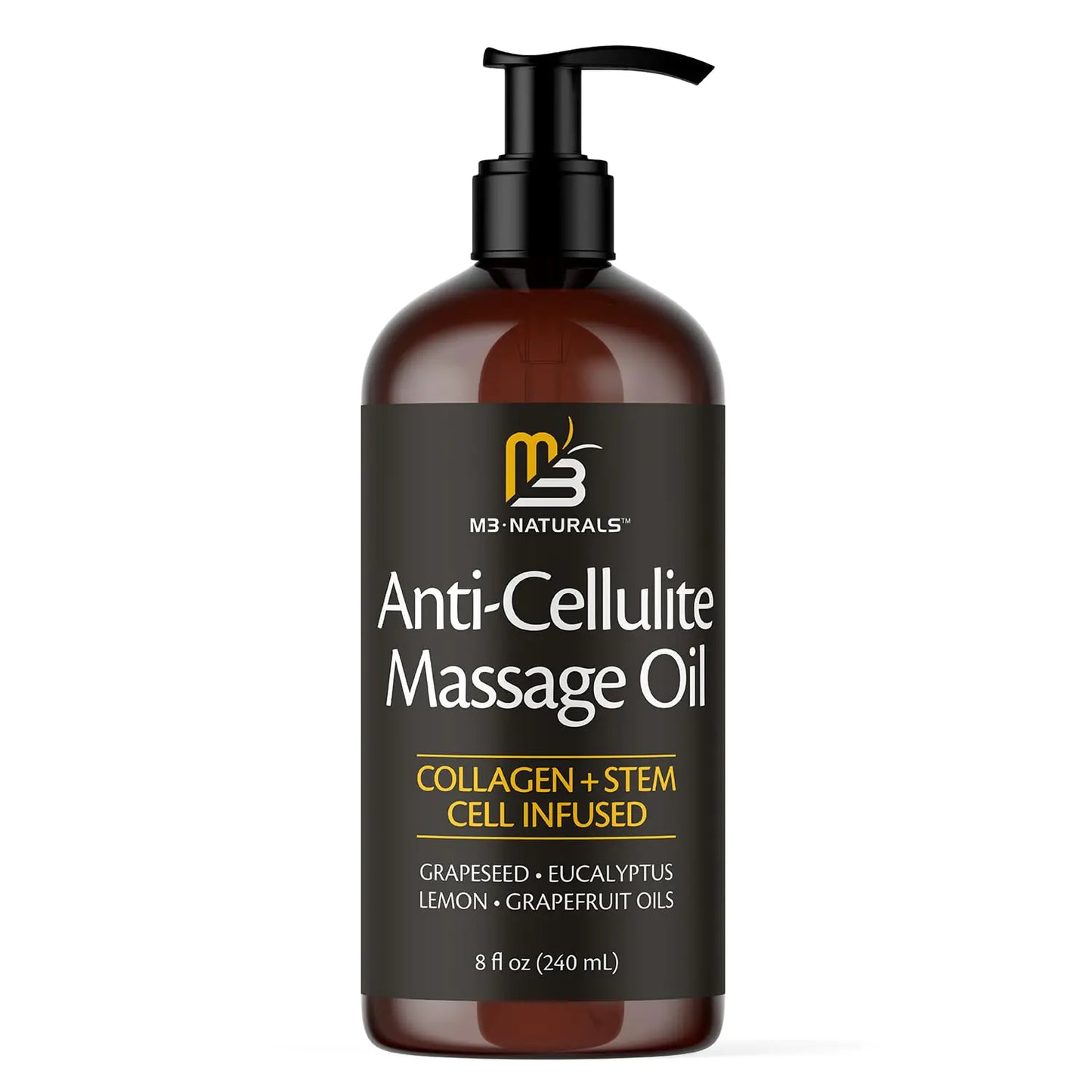 Sore Muscle Massage Oil – Anti-Cellulite, Skin Tightening with Collagen & Menthol