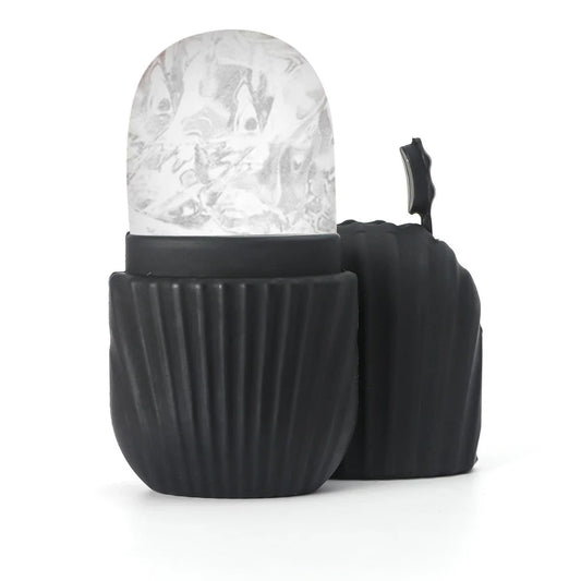 Ice Face Roller + Stainless Steel Gua Sha Board Set