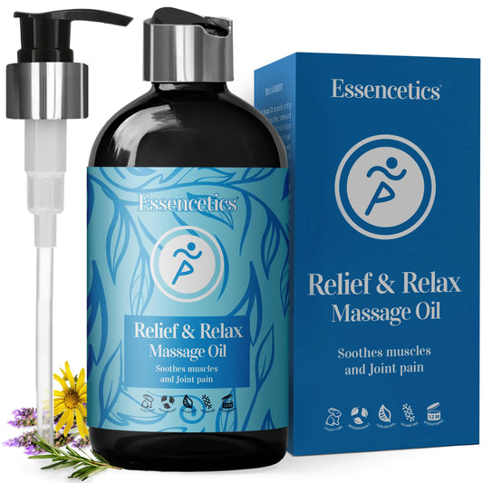Essencetics 8 oz Relief & Relax Massage Oil (Arnica, Lavender, Rosemary)